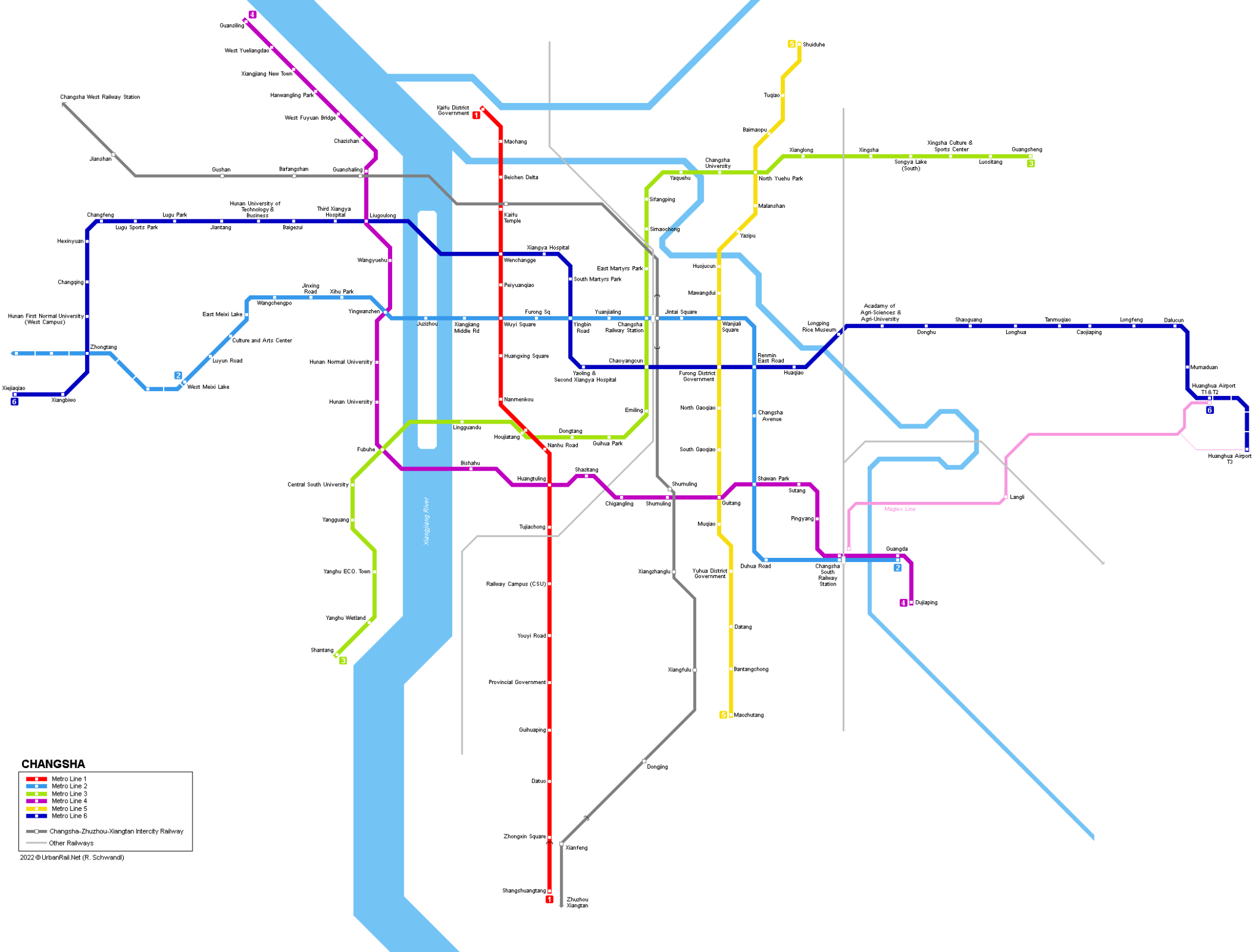 Changsha Metro - 长沙轨道交通 - Map, lines, stations and tickets | Tour Guide ...