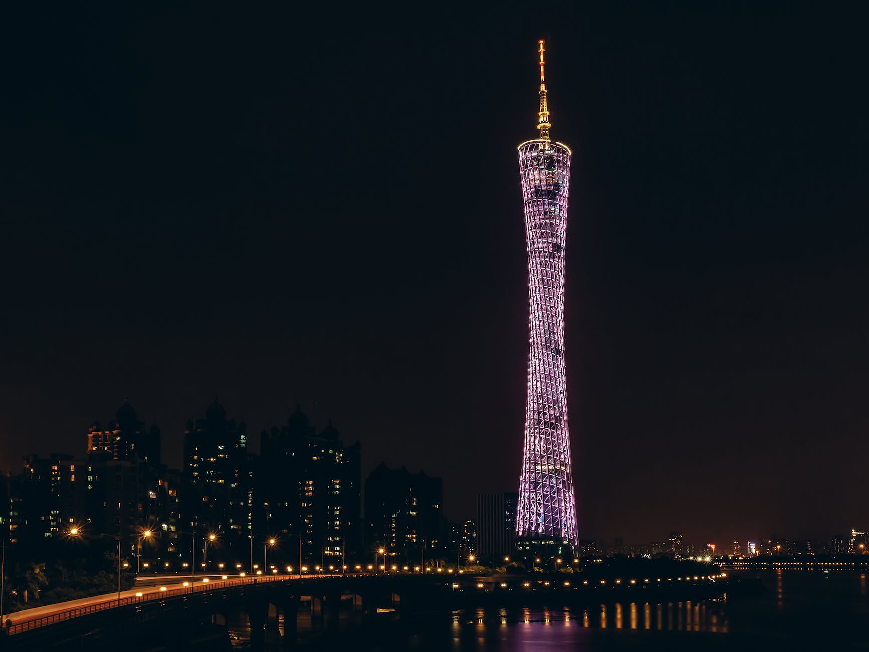 high rise building during night time