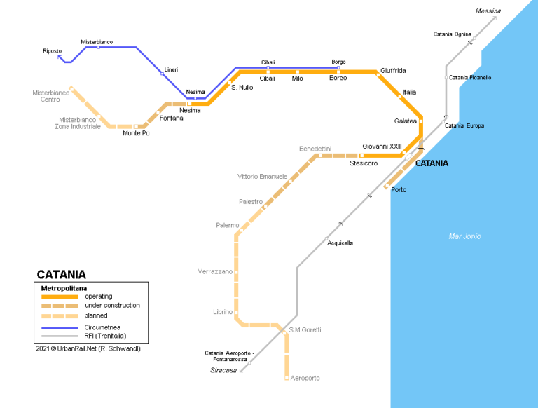 Catania Metro - Map, Lines, Stations And Tickets | Tour Guide 2023